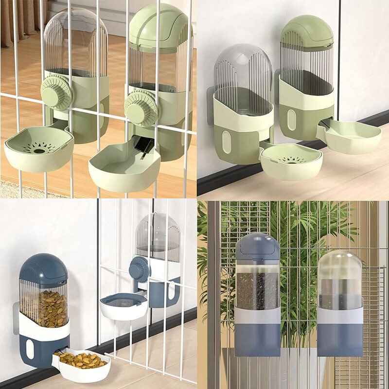 Piekarināms automātiskais trušu barības dzērājs un barotājs, piemērots šinšillām, jūrascūciņām, mazajiem ežiem