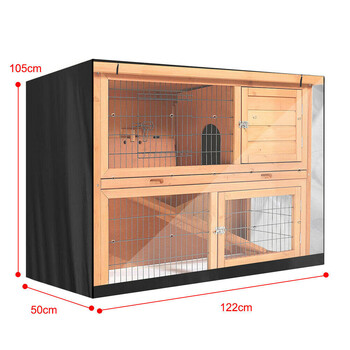 YOUZI 1PCS Rabbit Hutch Cover 4FT прахоуловител Bunny Hutch Poultry Cage Cover Издръжливи 210D Оксфорд плат капаци за зайчета за клетки