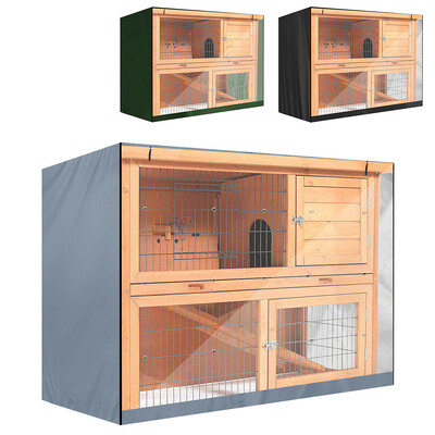 YOUZI 1PCS Rabbit Hutch Cover 4FT Dust Cover Bunny Hutch Poultry Cage Covers Durable 210D Oxford Cloth Bunny Cage Covers