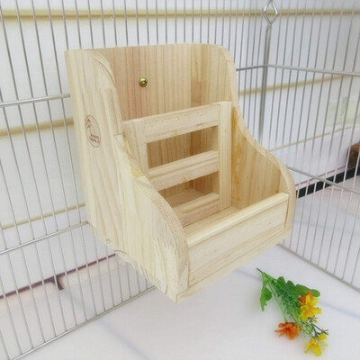 Wooden Rabbit Hay Feeder Box Portable Bowlsfeeder For Small Animals Hedgehog Chinchilla Guinea Pig Hamster Small Pet Supplies