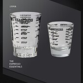 Leeseph klaasist kohvi mõõtetass kaaluga BCnmviku Espresso Shot klaaside mõõtetops vedel raske klaas, 60ml 2oz