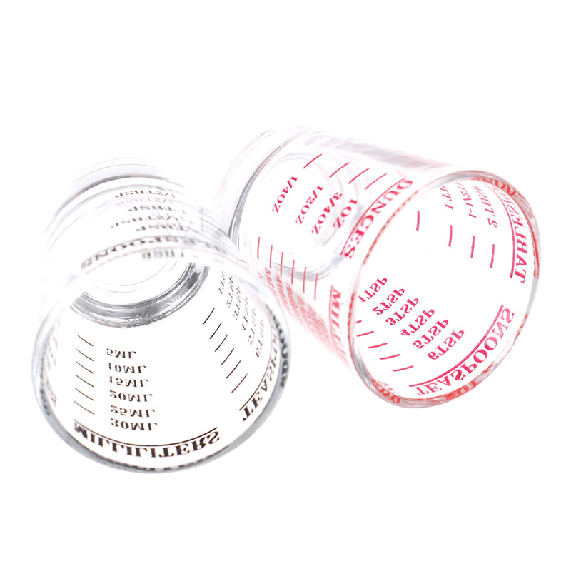 Leeseph klaasist kohvi mõõtetass kaaluga BCnmviku Espresso Shot klaaside mõõtetops vedel raske klaas, 60ml 2oz