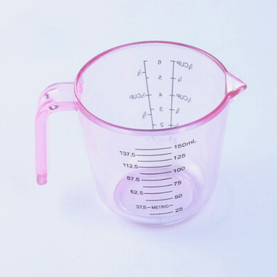 150 ml plastikinis skaidrus matavimo puodelis Universalus daugiafunkcis matavimo puodelis Pieno puodelis Rankena Skysčio išpylimo snapelis Namų virtuvės įrankiai