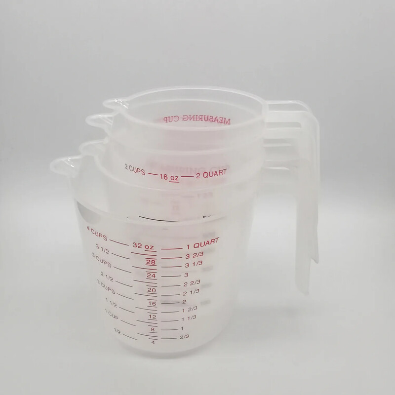 Kepimo įrankio matavimo puodelis Buitinis plastikinis skaidrus graduotas matavimo puodelis 250/500/ 600/1000 ml virtuvės kepimo matavimo įrankis