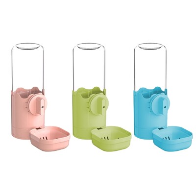 Rabbits Water Dispenser Rabbits Automatic Feeder Water Rabbits Feeding Watering Cage Mount Rabbits Water Feeder 090C