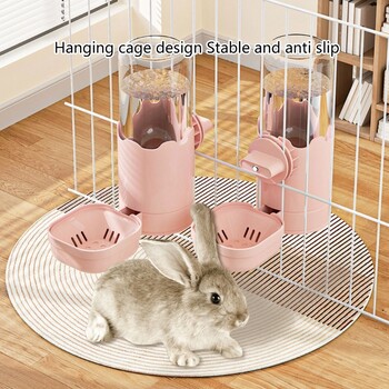 Rabbits Water Feeder Rabbits Automatic Feeder Water Rabbits Water Dispenser Rabbits Feeding Πότισμα τροφοδοσίας κατοικίδιων σε κλουβί