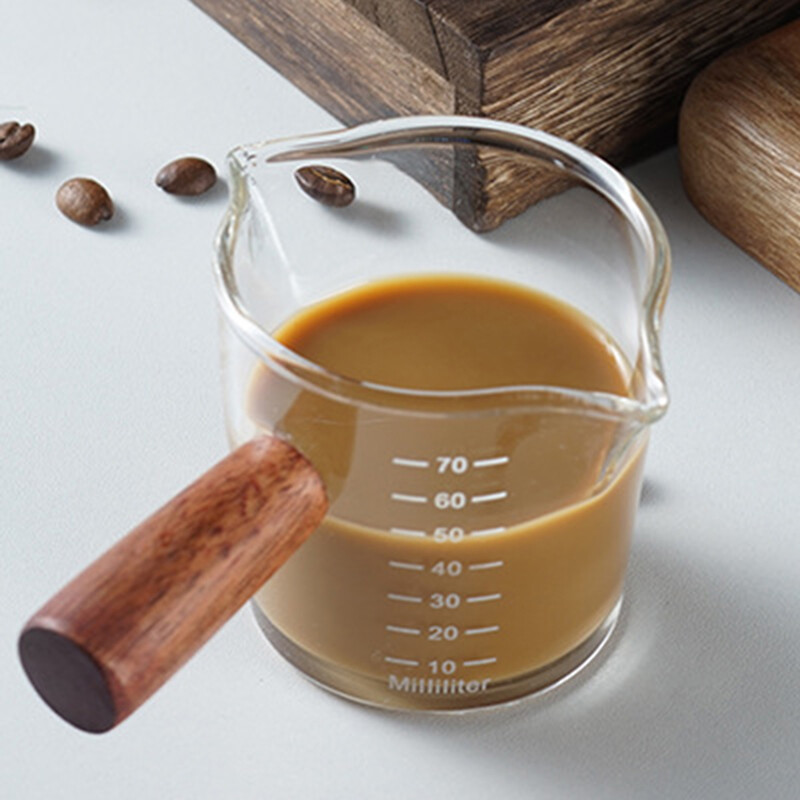 100 ml espreso puodeliai Stiklinis mini matavimo stiklas 3,4 uncijos/100 ml Virtuvės priedai Snapeliai Stiklinis puodelis Stiklinis matavimo puodelis Snapeliai