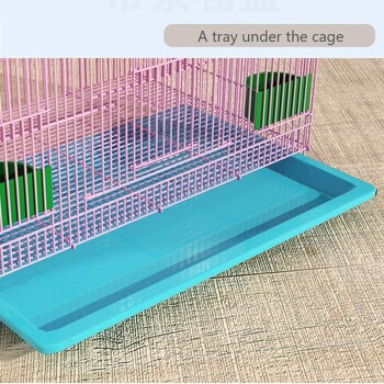 Pet Bunny Dog Cage House with Tray Secure Things for Rabbit Metal κιβώτια Διπλή πόρτα Δοχείο τροφίμων και νερού Πτυσσόμενο ρείθρο