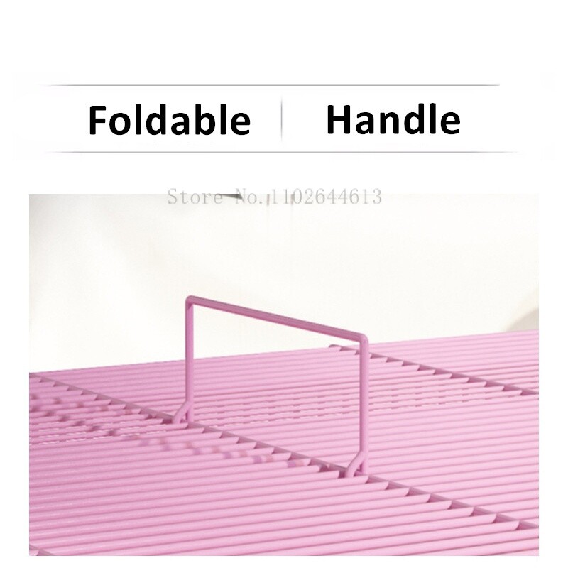 Pet Bunny Dog puurimaja kandikuga Turvalised asjad küüliku metallkastide jaoks Kaheukseline toidu- ja veekonteiner kokkupandav