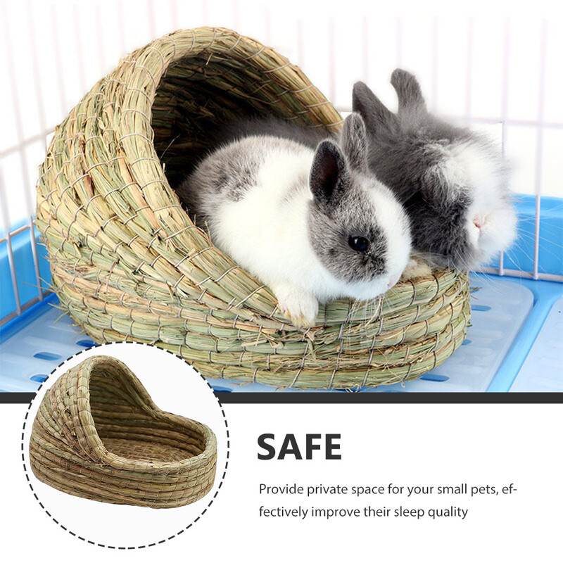 Küülikupesa Väikeloomade peidupaik õlgedest punutud rohupeenar Kääbushamstri maja jänkupuurid Süüria onn peidab suvehiire