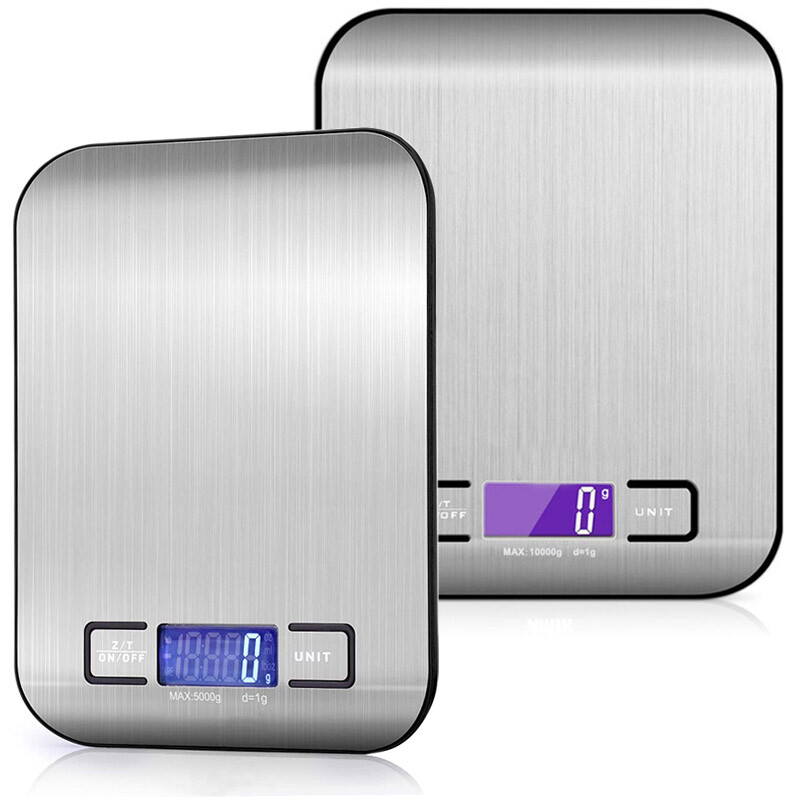 Skaitmeninės virtuvės svarstyklės 5kg/10kg maisto svarstyklės nerūdijančio plieno elektroninės svarstyklės gramų matavimo svarstyklės maisto gaminimui ir kepimui