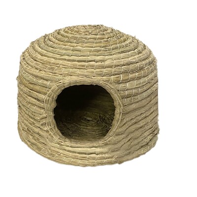 Pat de iarbă pentru iepuri, rezistentă la mușcături, paie, iepuraș, pat de dormit, pat pentru iepuri, peșteră, animale mici, hamster, cobai, cușcă, casă