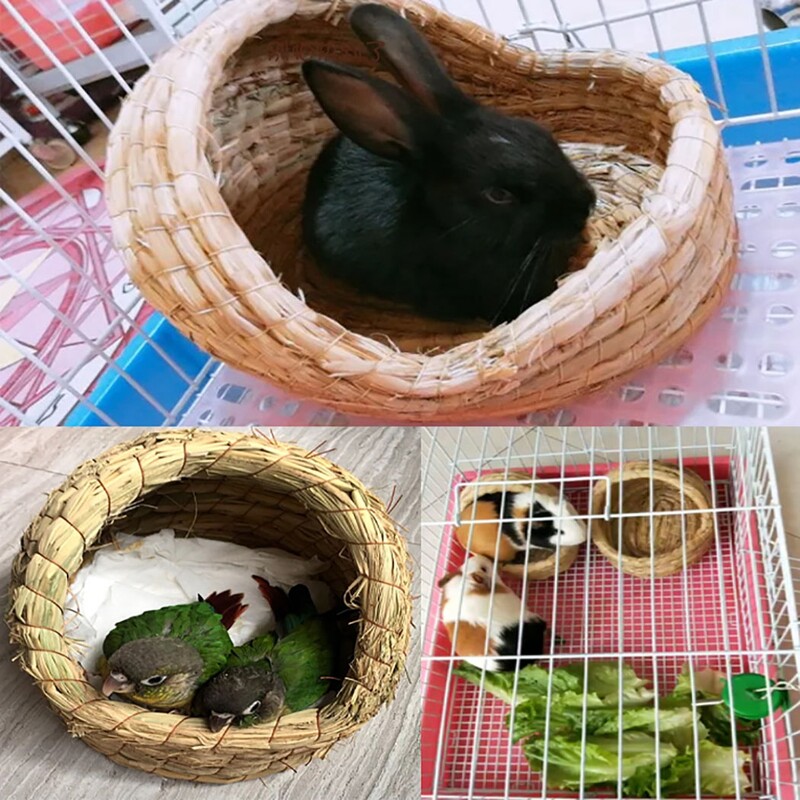 Trušu zāles gulta Dabīga, kodumiem izturīga salmu zaķa guļamvieta Truša gultas ala Mazs dzīvnieks kāmis jūrascūciņa būris gultas māja