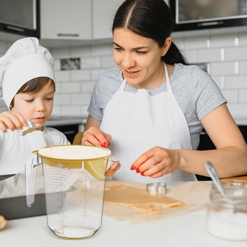Matavimo puodelis Kepimo ąsotis su rankena ir svarstyklėmis Virtuvė Skysčio matavimo puodelis namo Virtuvės reikmenys cukraus miltams