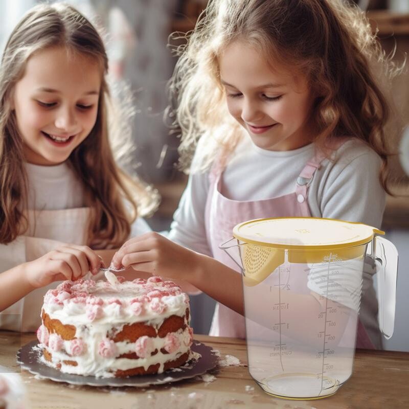 Matavimo puodelis Kepimo ąsotis su rankena ir svarstyklėmis Virtuvė Skysčio matavimo puodelis namo Virtuvės reikmenys cukraus miltams