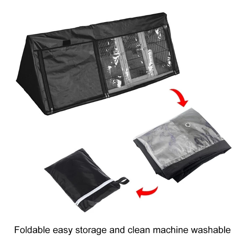 210D Oksfordas auduma trīsstūra zaķa būdiņas pārsegs Ūdensnecaurlaidīgs truša kastes pārsegs UV izturīgs vēja necaurlaidīgs mazo dzīvnieku būra putekļu pārsegs