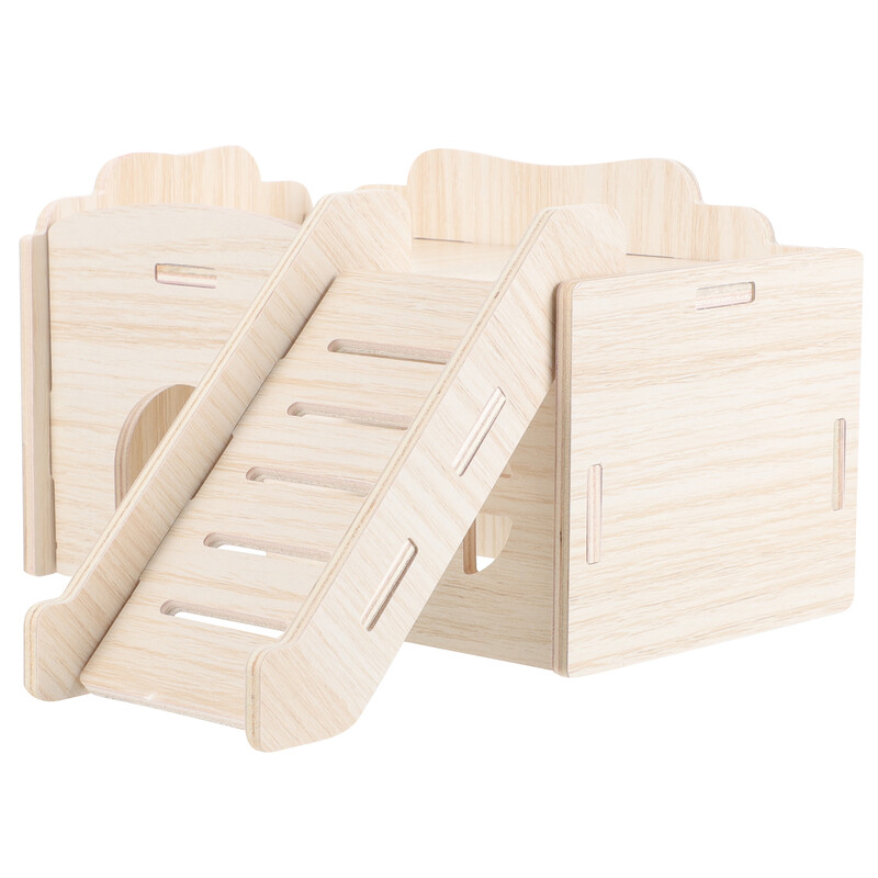 Koka kāmju gulta trušu rotaļlietas Aksesuāri Košļājamā būda punduru ģerbļa masīvas mājas un slēptuves Gultas būris