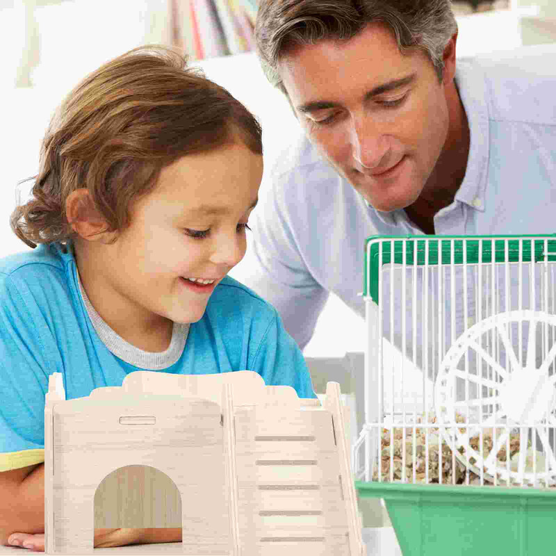 Koka kāmju gulta trušu rotaļlietas Aksesuāri Košļājamā būda punduru ģerbļa masīvas mājas un slēptuves Gultas būris