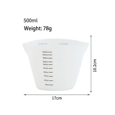 Silikoninis matavimo puodelis su skaidraus mastelio, maisto kokybės, patvarus, nepridegantis „pasidaryk pats“ pyragas, epoksidinės dervos papuošalai, virtuvės kepimo įrankiai