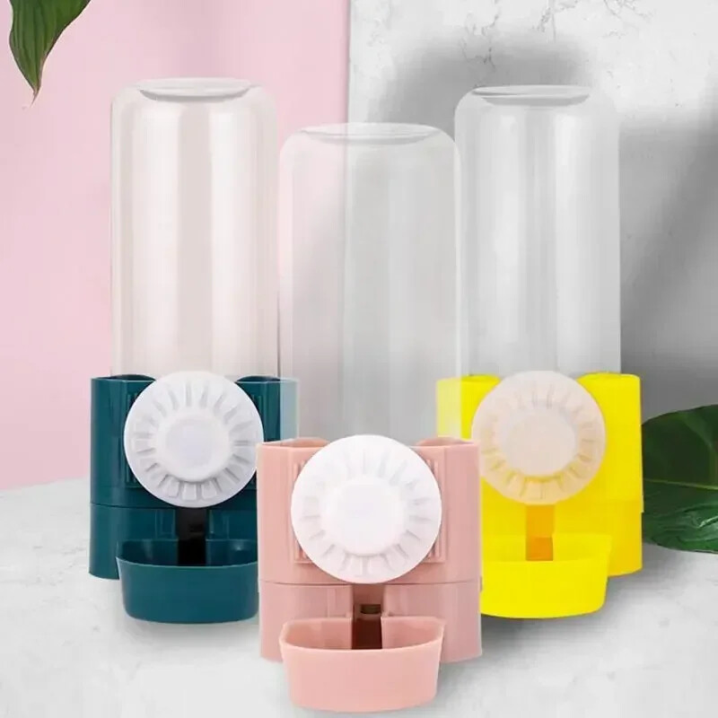 Šuniukų dozatorius buteliuko narvelis Automatinis tiektuvas Triušis Vandens paukščiai Maistas Kačiukas naminių gyvūnėlių reikmenims Pakabinamas 500 ml maitinimas konteineryje