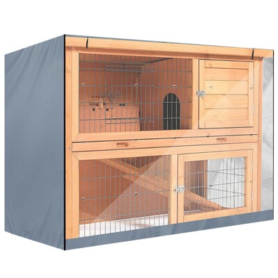 367A Bunny Rabbit Hutch Cover for Spring Garden Outdoor Waterproof Cage Crate Cover