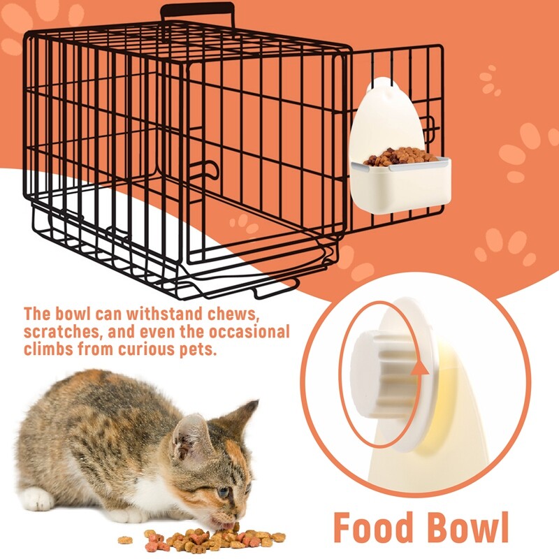 2GAB trušu barības bļoda un ūdens pudele, piekarināma ūdens automātiskais dozators mazu dzīvnieku trauku plastmasas būra padevējs (balts)