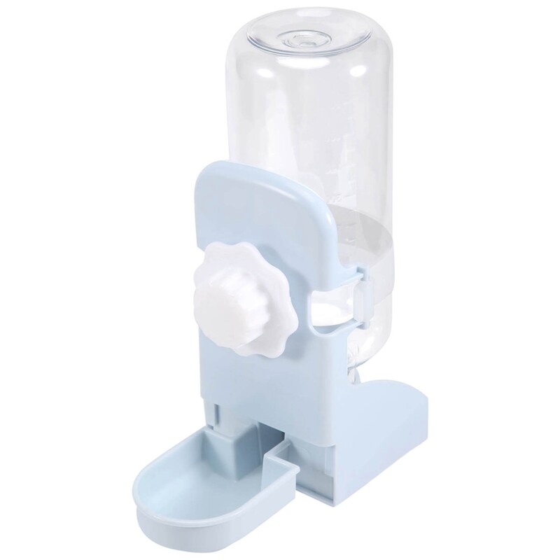 2GAB trušu barības bļoda un ūdens pudele, piekarināma ūdens automātiskais dozators mazu dzīvnieku trauku plastmasas būra padevējs (balts)