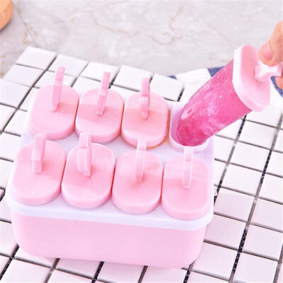 Forme pentru Popsicle 6/8 Grid Ice Pop Forme Food Gray Silicon Ice Cream Mold DIY Homemade Reutilizabile Ice Pop Make