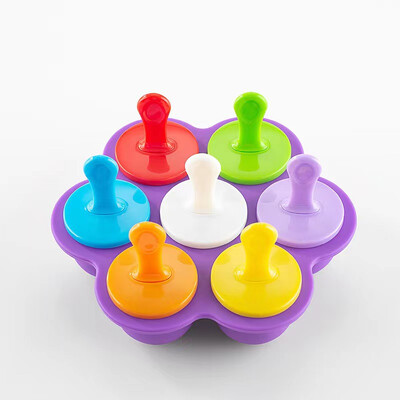 7 auku DIY jäätisepoisid silikoonvormid jäätisepallide valmistaja paprikavormid beebipuuviljakokteil Koduköögi tarvikud tööriist