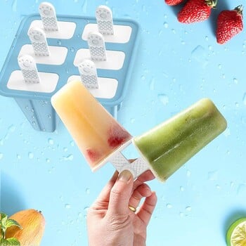 Καλούπια Popsicle Καλούπια 6 τεμαχίων σιλικόνης Ice Pop Molds BPA Free Καλούπια Popsicle Επαναχρησιμοποιήσιμη Εύκολη απελευθέρωση Ice Pop Make