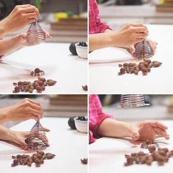 1PC Open Walnuts Tools Creative Spring Nut Crackers Коледна промоция Професионална метална лешникотрошачка Spring Nutcracker Tools