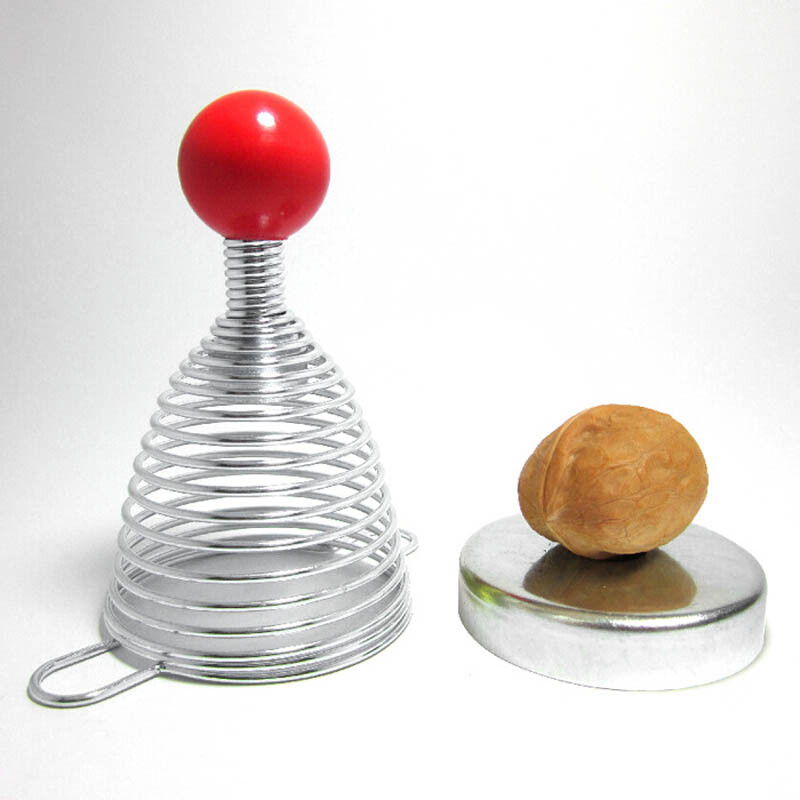 1 vnt Atviri graikinių riešutų įrankiai Kūrybingi spyruokliniai riešutų traškučiai Kalėdų reklama Profesionalūs metaliniai riešutų laužo įrankiai