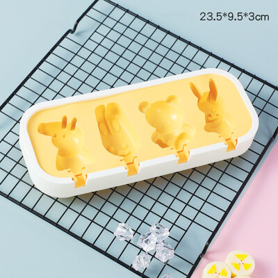 Sveiko animacinio filmo silikoninių ledų formelės Lengvos popsicle formelės Daugkartinio naudojimo ledų batonėlių formos, skirtos „pasidaryk pats“ vasaros mėgstamiausių įrankių kūrimui