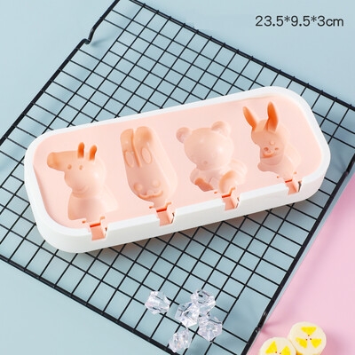 Sveiko animacinio filmo silikoninių ledų formelės Lengvos popsicle formelės Daugkartinio naudojimo ledų batonėlių formos, skirtos „pasidaryk pats“ vasaros mėgstamiausių įrankių kūrimui