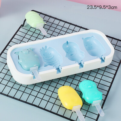 Sveiko animacinio filmo silikoninių ledų formelės Lengvos popsicle formelės Daugkartinio naudojimo ledų batonėlių formos, skirtos „pasidaryk pats“ vasaros mėgstamiausių įrankių kūrimui