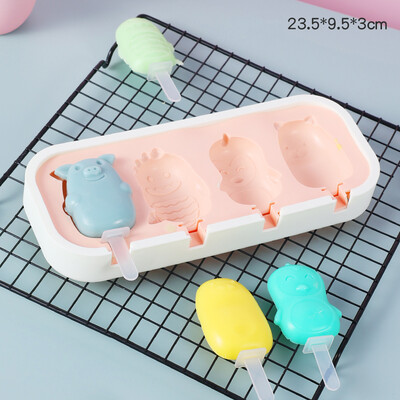 Sveiko animacinio filmo silikoninių ledų formelės Lengvos popsicle formelės Daugkartinio naudojimo ledų batonėlių formos, skirtos „pasidaryk pats“ vasaros mėgstamiausių įrankių kūrimui