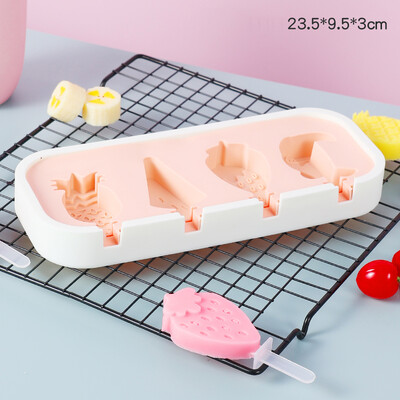 Sveiko animacinio filmo silikoninių ledų formelės Lengvos popsicle formelės Daugkartinio naudojimo ledų batonėlių formos, skirtos „pasidaryk pats“ vasaros mėgstamiausių įrankių kūrimui