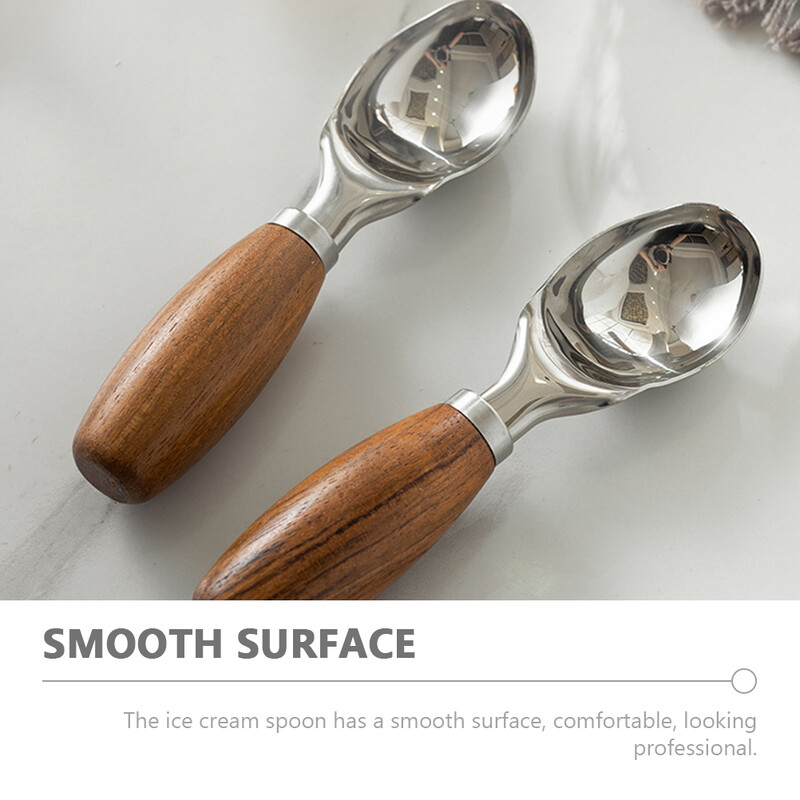 Ledų samtelis Bulvių trynimo kaušeliai Melion Baller Cake Daugiafunkcis šaukštas nerūdijančio plieno + medienos gaminimo kastuvai vaisiai