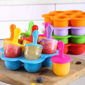 7-värviline loominguline kaanega jäätisevorm. Ise isetehtud värvitu lõhnatu omatehtud jäätisevormid jäätise- ja jääkuubikuvormid