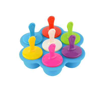 7-värviline loominguline kaanega jäätisevorm. Ise isetehtud värvitu lõhnatu omatehtud jäätisevormid jäätise- ja jääkuubikuvormid