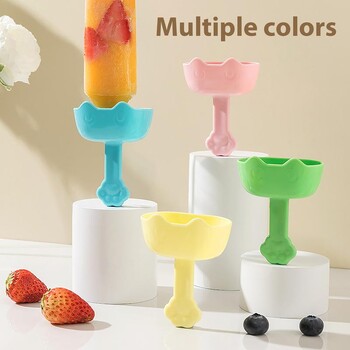 Καλούπια Popsicles 4 τεμ. Bpa Free Frozen Treats Θήκη Επαναχρησιμοποιήσιμη φόρμα για χωνάκι παγωτού No Drip Ice Pop θήκες για καλοκαιρινό πάρτι στην πισίνα