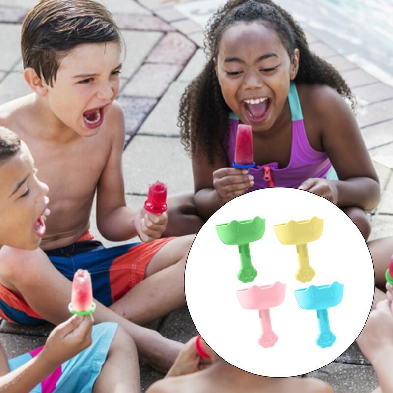 Kalupi za sladoled od 4 KOM Držač za smrznute poslastice bez BPA za višekratnu upotrebu Kalup za sladoled bez kapanja Držači za ljetnu zabavu na bazenu