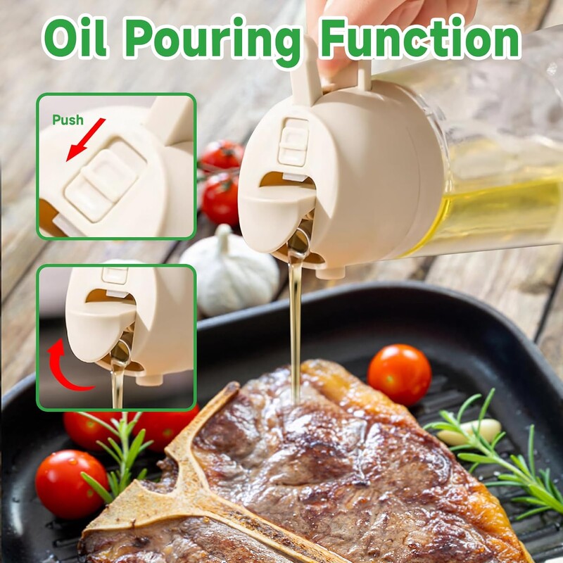 2 viename 450 ml stiklinis purškiamas aliejaus purkštuvas buteliukas purškiamas aliejaus dozatorius Alyvos stiklainis Cruet BBQ virtuvės kepimas skrudinimas piknikas virtuvės įrankis