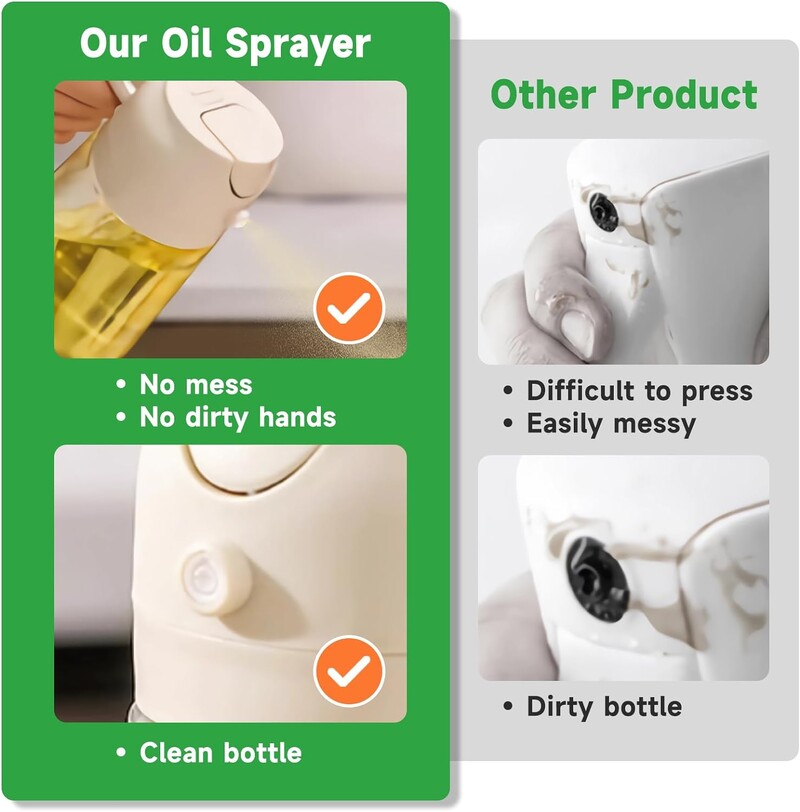 2 viename 450 ml stiklinis purškiamas aliejaus purkštuvas buteliukas purškiamas aliejaus dozatorius Alyvos stiklainis Cruet BBQ virtuvės kepimas skrudinimas piknikas virtuvės įrankis