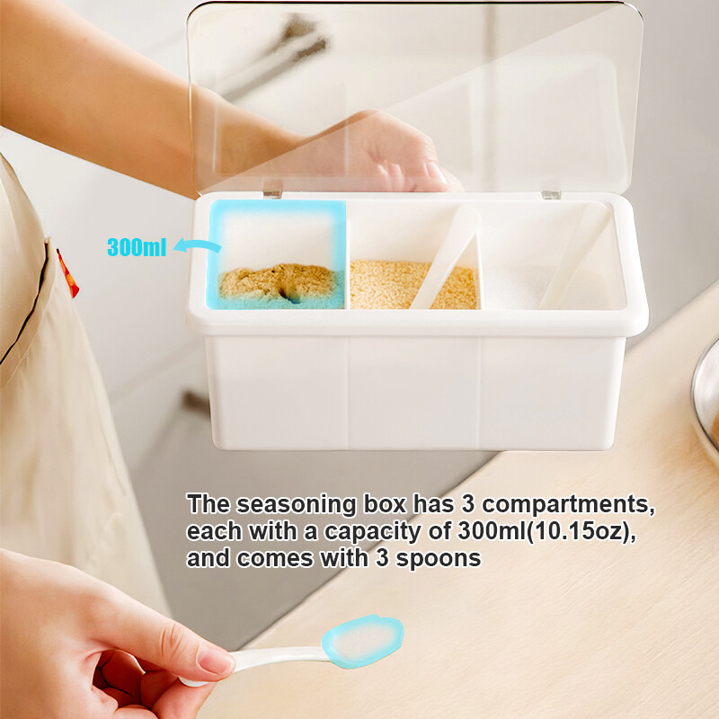 Prieskonių indelių rinkinys, Prieskonių dėžutės rinkinys Druskos plaktuvo prieskonių lentynėlė, Prieskonių indai, Maisto gaminimo reikmenys, Virtuvės priedai