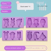 Animacinių filmų ledų formelė Naminis „pasidaryk pats“ maistinių silikoninių ledų formelių dėžutė