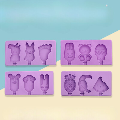 Animacinių filmų ledų formelė Naminis „pasidaryk pats“ maistinių silikoninių ledų formelių dėžutė