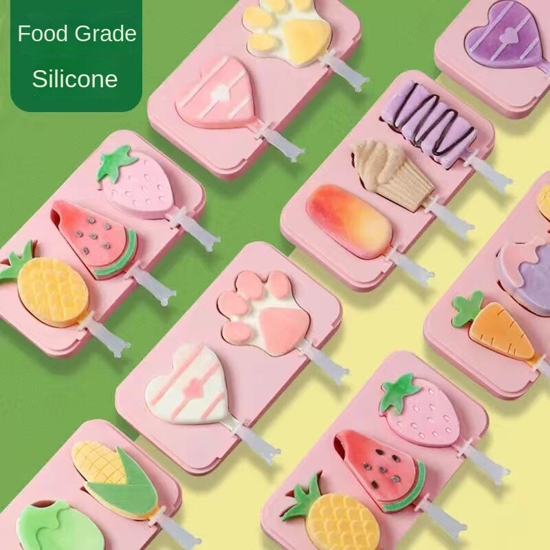 Animacinių filmų ledų formelė Naminis „pasidaryk pats“ maistinių silikoninių ledų formelių dėžutė