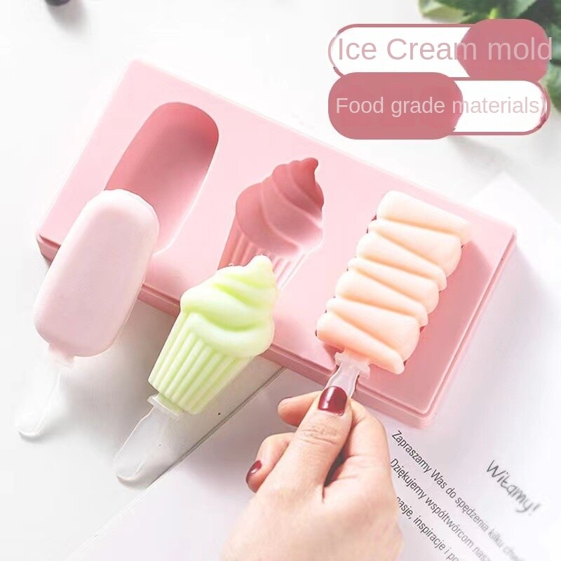 Animacinių filmų ledų formelė Naminis „pasidaryk pats“ maistinių silikoninių ledų formelių dėžutė