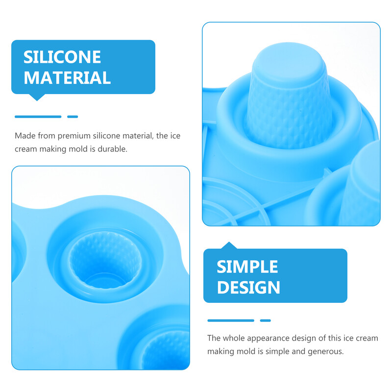 Silikono ledų formelės, puikaus apdirbimo „pasidaryk pats“ gaminimas popsicle formavimo formų padėklas Lengvai valomas desertų tūbeles Silikagelio formelių naudojimas